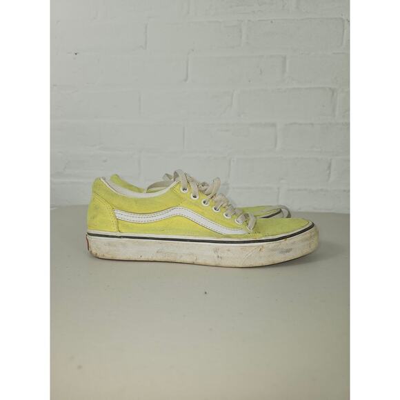 Vans Women's Color Theory Old Skool Shoes Neon Bright Yellow Size 8 US - Picture 5 of 9